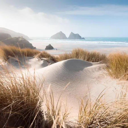 Ferienwohnung Hoblyns Cove Holywell Bay Exterior foto